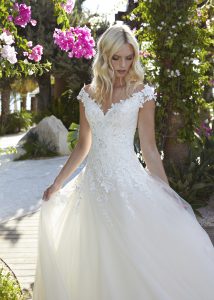 Brudekjolen Nicky i Ball Gown snit fra Modeca - Billede 4
