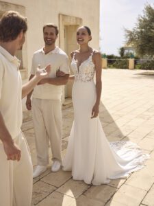 Brudekjolen Gaelle i Fit & Flare snit fra Modeca - Billede 4