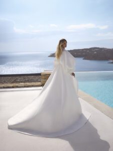 Brudekjolen Isabel i Fit & Flare snit fra Modeca - Billede 4