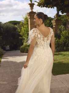 Brudekjolen Jewel i A-Line snit fra Modeca - Billede 2