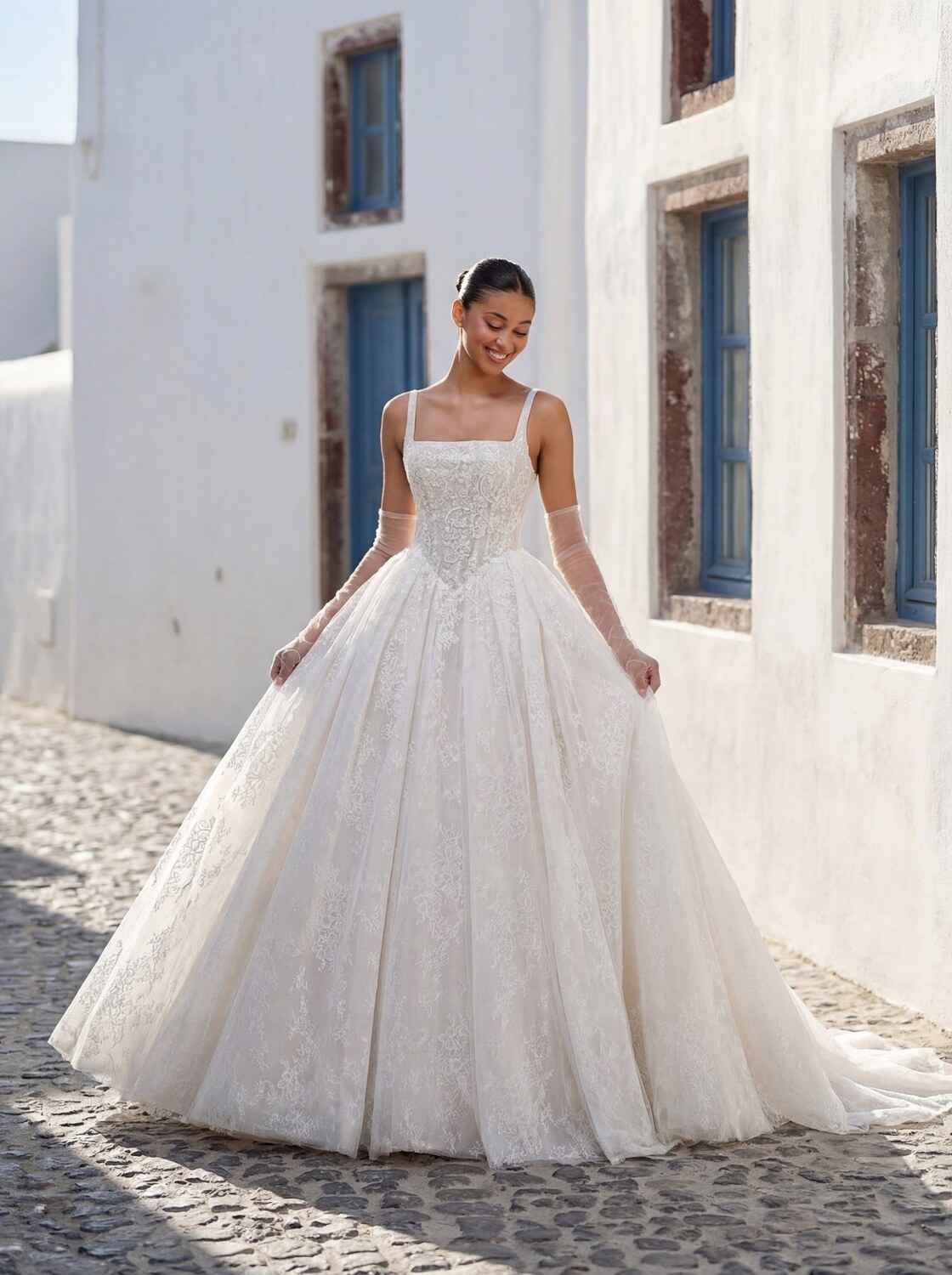 Talis Ball Gown brudekjole fra Mori Lee set forfra i hel figur