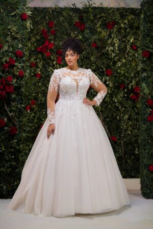 Thorne A-Line brudekjole fra Mori Lee set forfra i hel figur