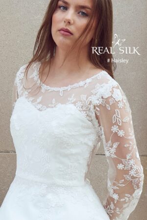 Haisley konfirmationskjole fra Real Silk med glat skørt